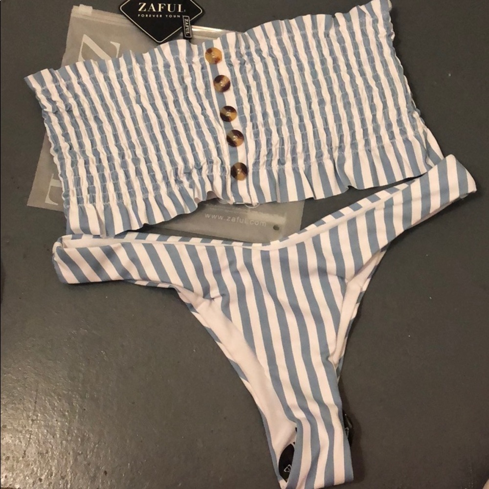 Striped bandeau Bikini